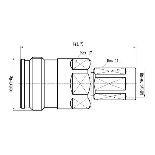 Adapter 4.3-10 to Nex-10 Male (290-5258-088)