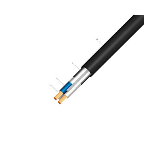 RLAFH 2X35mm2 DC Cable - Black - Outdoor Grade (Blue/White Cores)