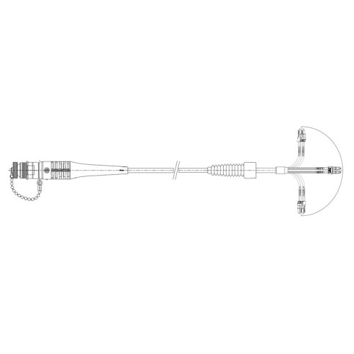 H+S QODC2 Plug to NSN Flex, 4.8mm cable - MM - 2M