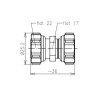 Adapter Straight 4.3-10 male to 4.3-10 male (280-8100-088)